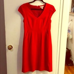 Jcrew Red Dress - With POCKETS!